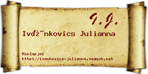 Ivánkovics Julianna névjegykártya