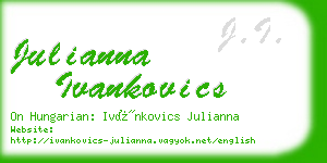 julianna ivankovics business card